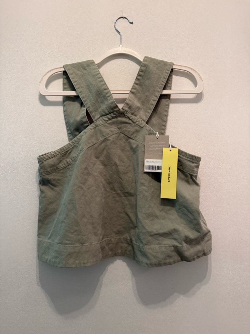 Everlane L Olive Crossback Crop Top